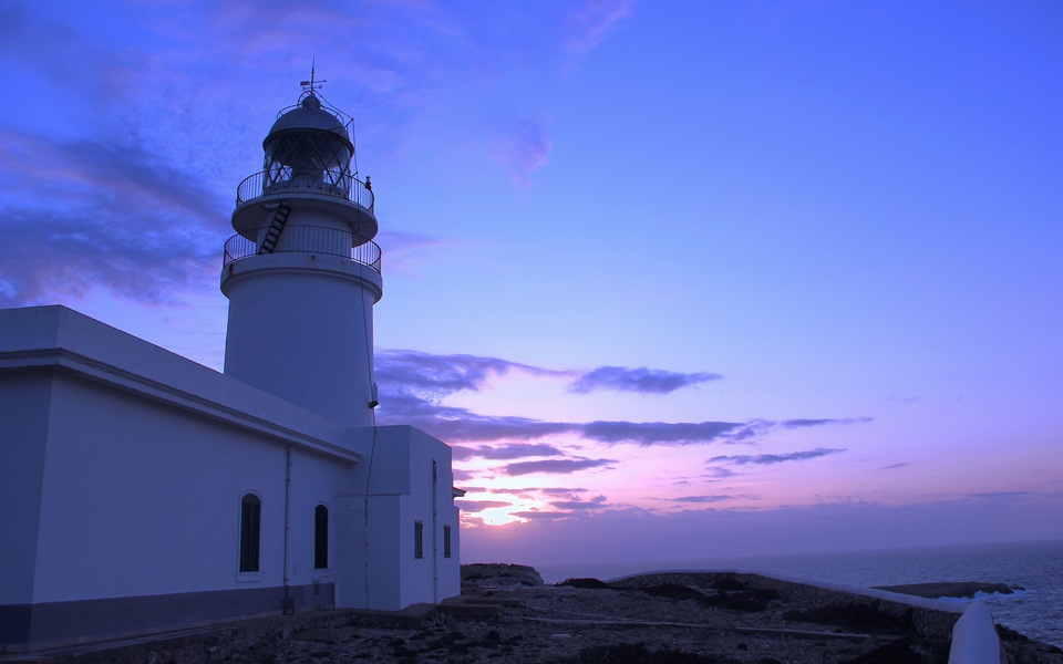 Sunset at Cavallería lighthouse