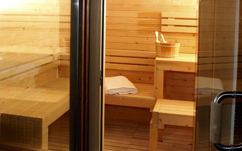 Sauna situada en el dormitorio principal 